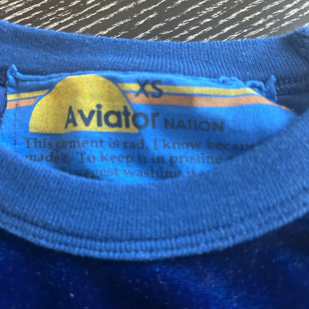 Aviator Nation Velour Rainbow Stripe Sweatshirt - Picture 5 of 9